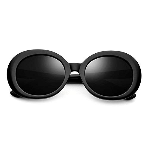 WWKDM1 Gafas de Sol con Placa, Gafas de Sol elípticas, Gafas de Sol polarizadas de Moda Retro para Mujer, Lentes Grises para Hombre, protección UV400