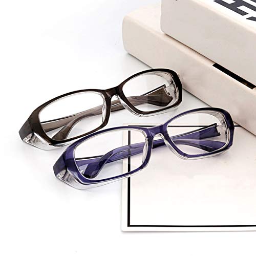2 gafas de seguridad antivaho y antipolen para mujeres, hombres, lentes de potencia cero, protección anti UV400, gafas de seguridad HD con protectores laterales, adecuadas para la vida diaria escolar