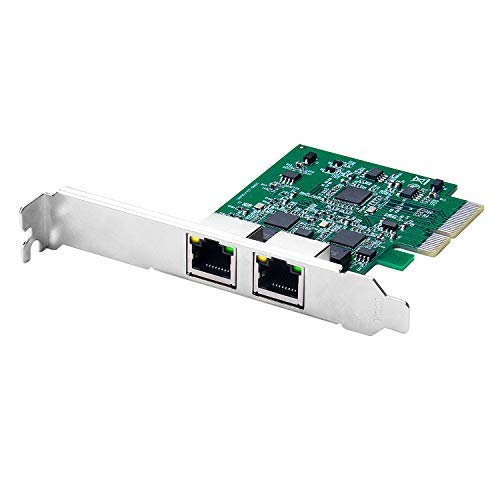 arjeta de Red Gigabit PCI Express (PCIe Ethernet Server, Doble Puerto RJ45, Gigabit Nic 10/100/1000)