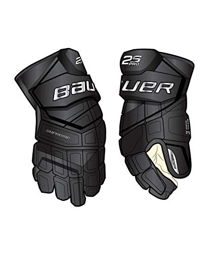 Bauer Supreme S19 2S Pro Senior Hockey sobre Hielo Guantes - Negro, 14 Zoll