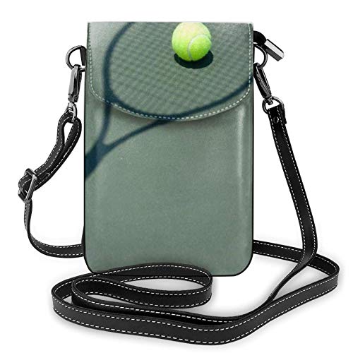 Bolso ligero del teléfono celular del cuero de la PU, bolso pequeño de la raqueta de tenis Crossbody del bolso de hombro de la cartera del bolso del Pounch para las mujeres