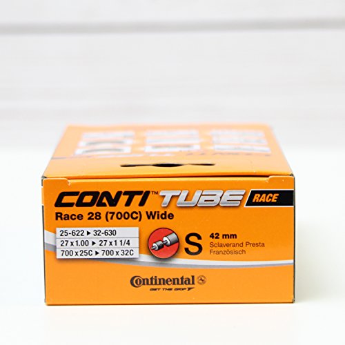 Continental Conti Tube Race 28 - Rueda de bicicleta (700C), color 10 unidades., tamaño 28 (700C) Wide