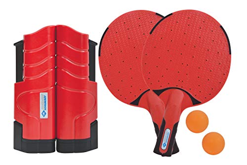 Donic-Schildkröt Ténis de Mesa Outdoor Flex, 2 Raquetas de Plástico Resistentes al Agua, 2 Pelotas, Set de Red Retráctil y Ajustable, en una Práctica Caja Hermética, 788647