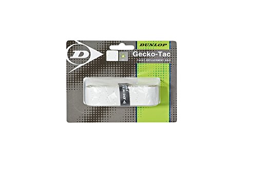 Dunlop Gecko-TAC Replc Wht 12Bl Grip Raqueta de Tenis, Color Blanco, Unisex