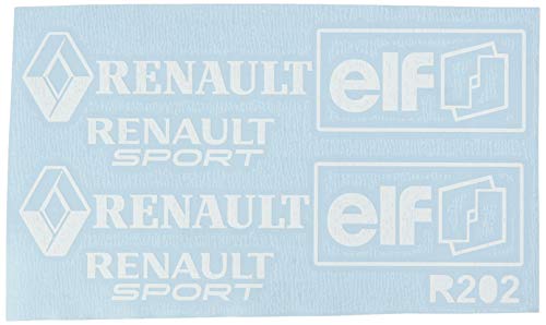Ecoshirt, NU-JEAL-BYDH, Pegatinas Renault Elf R202 Vinilo Adesivi Decal Aufkleber Клей Stickers Car Voiture Sport Racing, Blanco