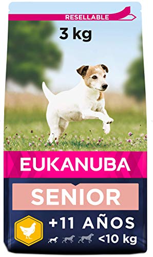 Eukanuba Comida seca para perros viejos de razas pequeñas con pollo 3 kg