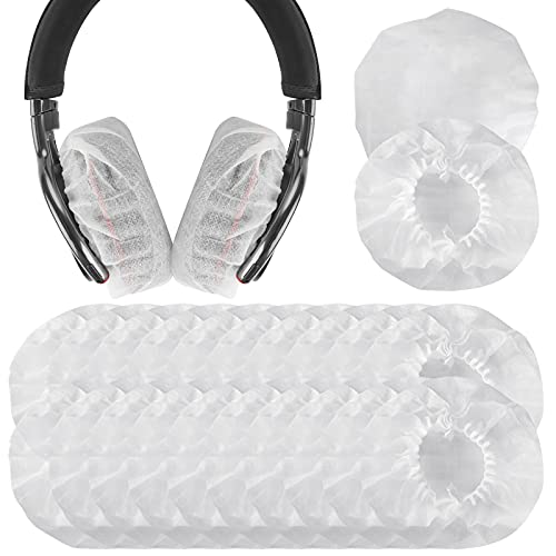 Geekria 100pairs Cubierta de Auriculares Fits 3.14-4.33 Inches Headsets, Like Bose QC35 II, Sony wh-1000xm3, Protectores Sanitarios Desechables para Headphones
