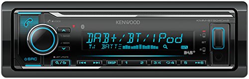 Kenwood Electronics KMM-BT504DAB Bluetooth Negro Receptor Multimedia para Coche - Radio para Coche (Negro, 1 DIN, 50 W, MOSFET, AAC,MP3,WAV,WMA, LCD)