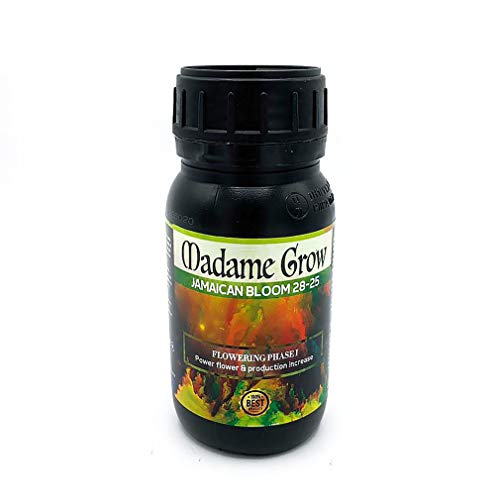 MADAME GROW / Fertilizante Orgánico Floración Marihuana/PK 28-25 / Cannabis/Jamaican Bloom 28-25 / Superconcentrado de Fósforo-Potasio mas Molibdeno (250 ml)