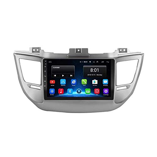 MIVPD Car Stereo Android 10.0 Radio Head Unit para Hyundai Tucson 3 2015-2018 Navegación GPS 9 Pulgadas HD Pantalla táctil Reproductor Multimedia MP5 Receptor de Video con WiFi SWC Mirrorlink