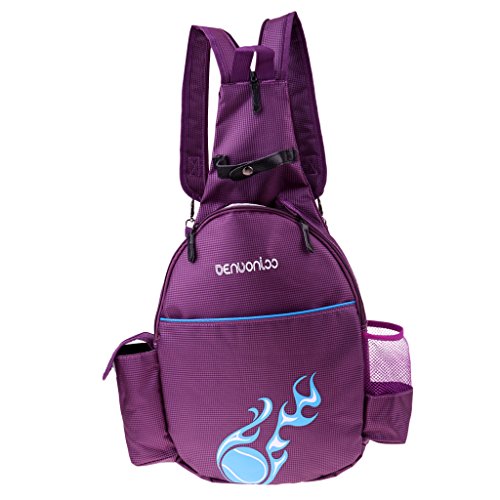 Mochila Unisex Adultos Negro Backpack Large para Raquetas de Tenis y Bádminton Bolsa para Deportes al Aire Libre - Púrpura
