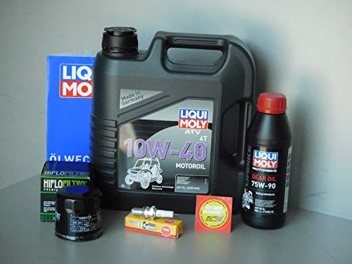 MotorFunSports Yamaha YFM 350 Wolverine - Juego de mantenimiento e inspección de aceite y filtro de aceite, bujía, quad