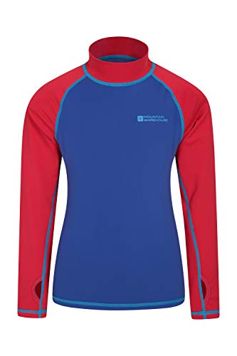 Mountain Warehouse Camiseta térmica para niños - Camiseta térmica con protección UV, Camiseta térmica de Manga Larga para niños, Costuras Planas Rojo 13 Años
