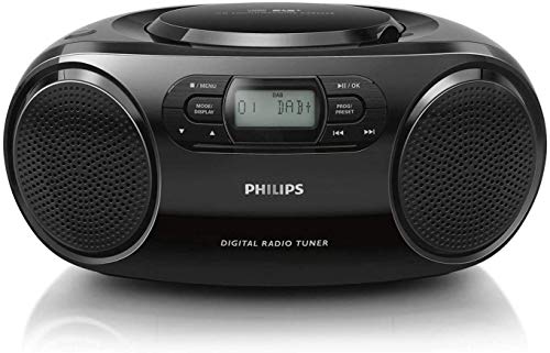 Philips AZB500/12 Radio CD con Dab+, Reproductor de CD (Dab+/FM, Refuerzo dinámico de Graves, Función de repetición y reproducción aleatoria, Entrada de Audio) - Color Negro, Modelo de 2020/2021