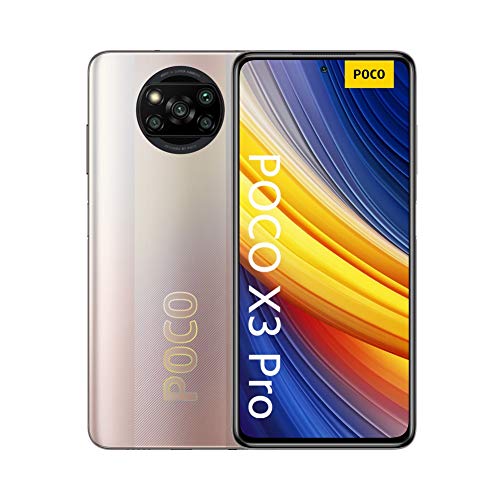 POCO X3 Pro - Smartphone 6+128 GB, 6,67” 120Hz FHD+DotDisplay, Snapdragon 860, Cámara Cuádruple de 48 MP, 5160mAh, Bronce Metálico
