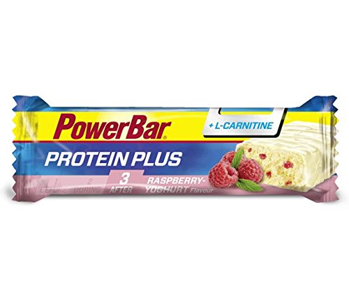 PowerBar Barrita Proteica Protein Plus L-Carnitina 30 x 35g Frambuesa y Yogurt