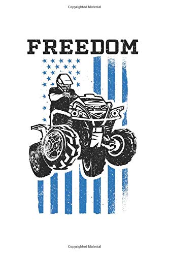 Quad Atv Vintage American Flag Freedom Extreme Sport: 6x9 Notebook