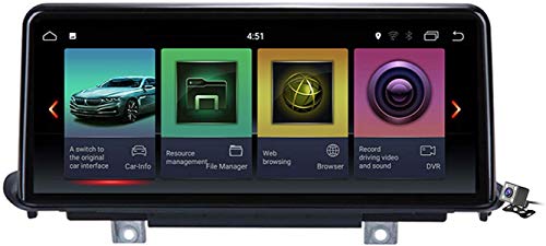 Qualcomm Android 10 Navegación GPS Estéreo Coche para BMW X5 F15 X6 2014-2017 con 10.25" Pantalla Construido CarPlay DSP Support Radio Multimedia CD DVD/SWC BT