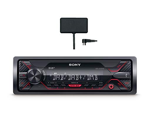 Sony DSX-A310KIT - Radio de Coche con recepción Dab/Dab+/FM y Antena Dab incluida, AUX y USB para iPhone y iPod, Android Music Playback, Potencia 4 x 55 W, File FLAC
