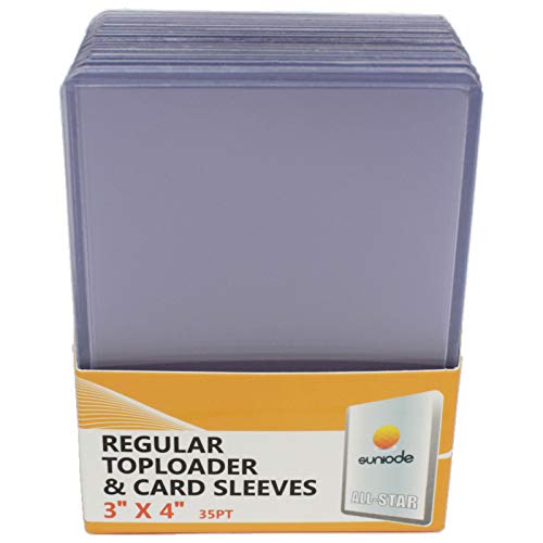 suniode Toploader Regular Ultra Clear - Juego de 25 fundas para tarjetas (3" x 4", 25 unidades)