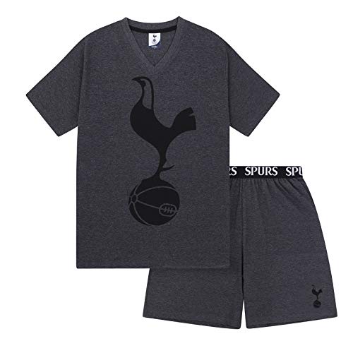 Tottenham Hotspur FC - Pijama Corto para Hombre - Producto Oficial - Gris - XL