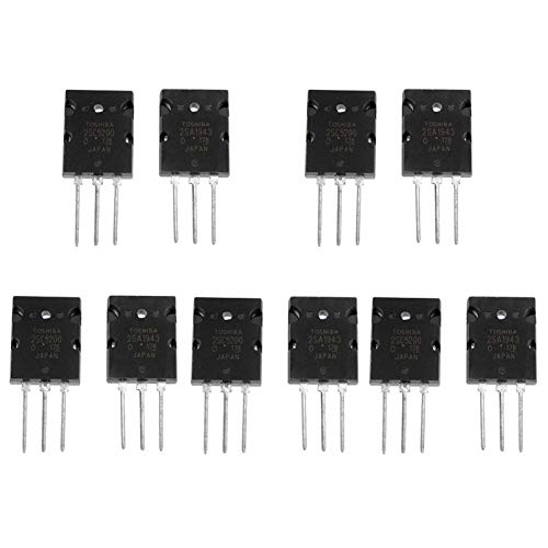 Transistor de potencia de 10 piezas, transistor de audio combinado de alta potencia 2SA 1943 2SC 5200