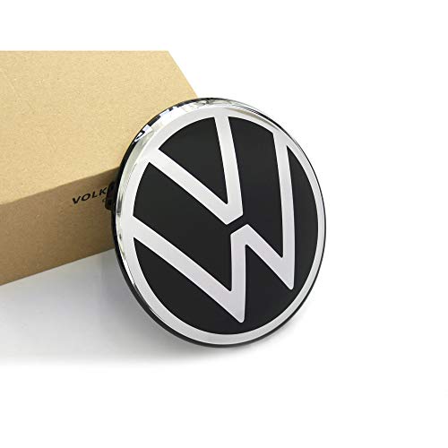 Volkswagen 2GM853601EDPJ - Emblema para la rejilla del radiador con emblema negro cromado brillante, a partir del modelo 2021, solo con asistencia frontal