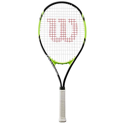 Wilson Raqueta de Tenis, Advantage XL, Unisex, Principiantes y Jugadores intermedios, Negro/Verde, Tamaño de empuñadura L3