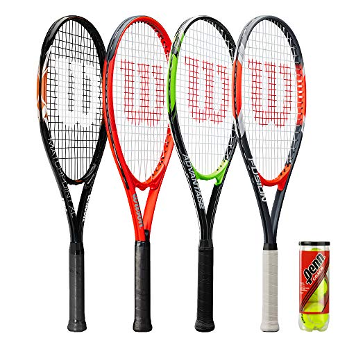 Wilson Raqueta de tenis XL Series incluye 3 pelotas de tenis (varios modelos disponibles) (Advantage XL)
