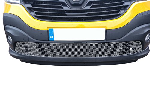 Zunsport Compatible con Renault Traffic Gen3 - Parrilla Inferior - Acabado Plata (2014 -)