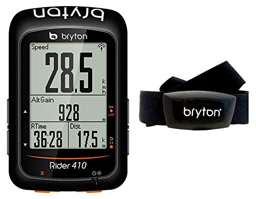 Bryton Rider 410H, Computer GPS Unisex – Adulto, Negro, M