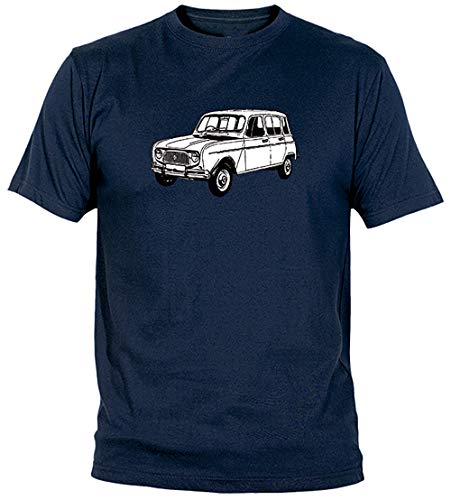 Camisetas EGB Camiseta Adulto/niño R-4 Cuatro Latas ochenteras 80´s Retro (Marino, 7-8 años)