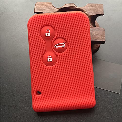 DkeBEI Silicone 3 Button Car Key Cover Case Car Key Card Case Cover,For Renault Clio Megane Grand Scenic