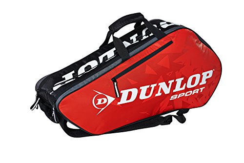 Dunlop Tennistasche Tour 6 Racket Bag Raquetero de 6 Raquetas, Unisex, Nero/Rojo, Termo de 6