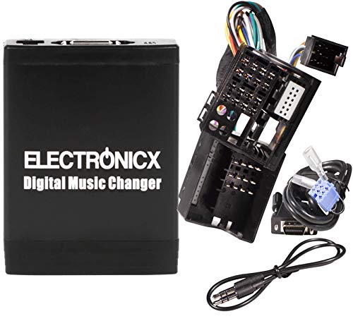 Electronicx Elec-M06-REN12 Adaptador de Musica Digital para Coche Interfaz USB SD AUX Cambiador de CD para Renault 12Pin