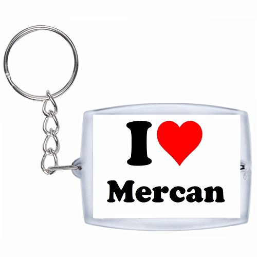 EXCLUSIVO: Llavero "I Love Mercan" en Blanco, una gran idea para un regalo para su pareja, familiares y muchos más! - socios remolques, encantos encantos mochila, bolso, encantos del amor, te, amigos, amantes del amor, accesorio, Amo, Made in Germany.