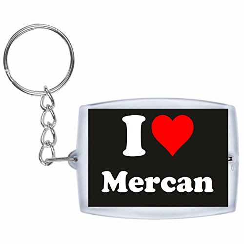 EXCLUSIVO: Llavero "I Love Mercan" en Negro, una gran idea para un regalo para su pareja, familiares y muchos más! - socios remolques, encantos encantos mochila, bolso, encantos del amor, te, amigos, amantes del amor, accesorio, Amo, Made in Germany.