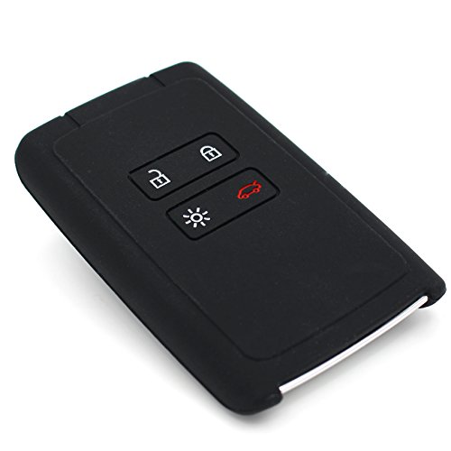 Funda de silicona de Finest-Folia, para llaves de coche con 4 botones Negro