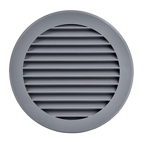 Haeusler-Shop - Rejilla de ventilación (125 mm, protección contra insectos, redonda), color gris