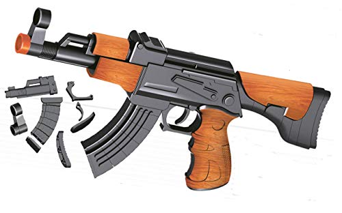 Kit de construcción DIY AK 47 Kalaschnikov modelo (B) a escala 1:3, puzle con 67 piezas, fácil de montar sin pegar, arma decorativa, réplica de armas, armas de juguete.