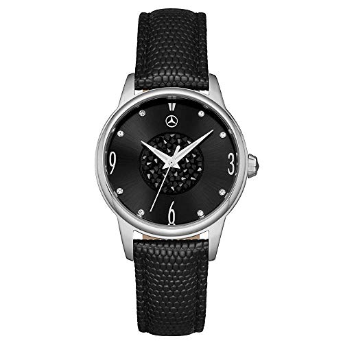 Mercedes Benz original reloj de mujer de pulsera Classic Glamour negro