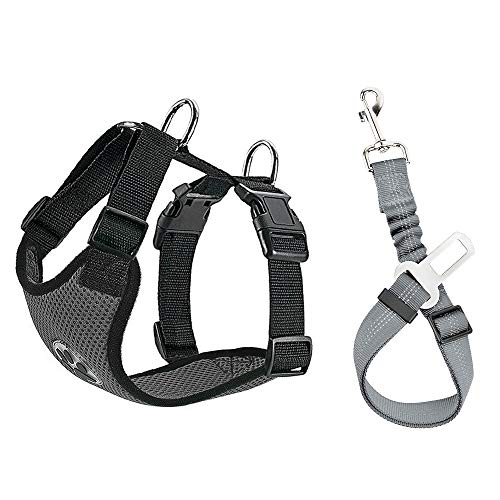 Nasjac Juego de Cinturones de Seguridad para Perros, cinturón de Seguridad para Mascotas con cinturón de Seguridad