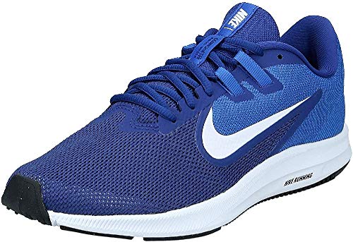 Nike Downshifter 9, Zapatillas de Running para Asfalto Hombre, Multicolor (Deep Royal Blue/White/Game Royal/Black 400), 44 EU