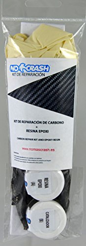 No+Crash Kit XL REPARACIÓN Palas Padel, Surf, Bicicletas ETC - 15CM Carbon Repair Kit + Resin and Gloves