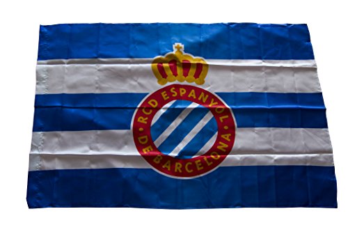 RCD Espanyol Badesp Bandera, Azul/Blanco, Talla Única
