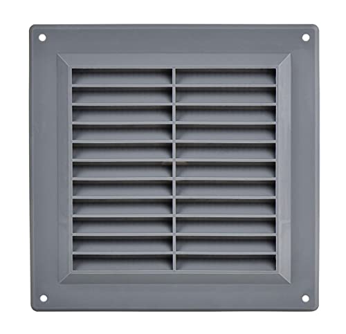 Rejilla de ventilación (150 x 150 mm, plástico ABS, 15 x 15 cm), color gris