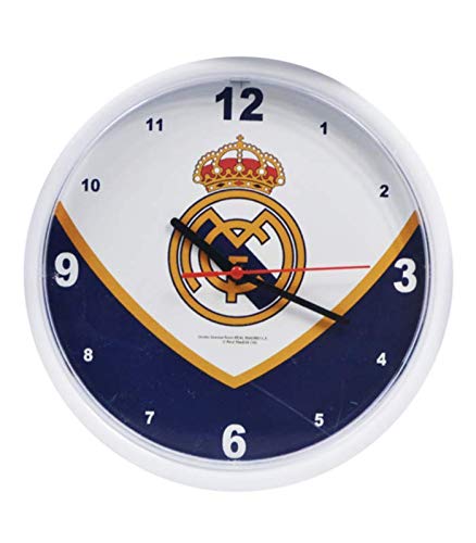 Reloj de pared oficial del Real Madrid C.F con diseño swoop