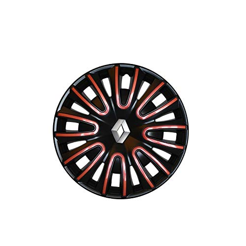 Renault - Copa de rueda de 15 pulgadas, Quartz, color rojo