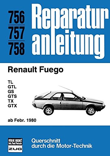 Renault Fuego ab Februar 1980: TL/GTL/GS/GTS/TX/GTX // Reprint der 1. Auflage 1985