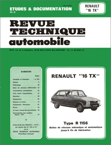 RTA 339.2 Renault 16 TX et TX automatique (74/80)